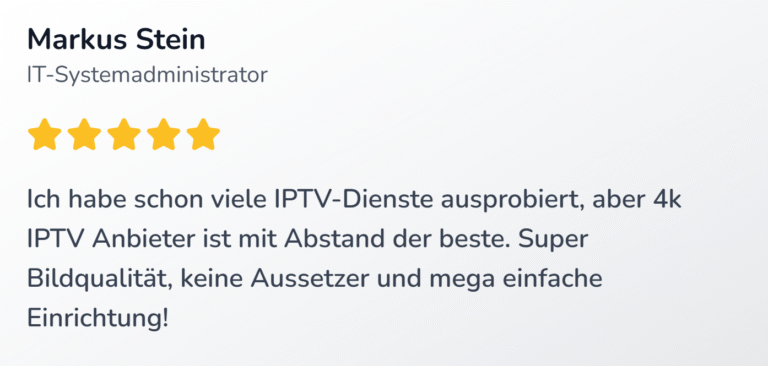 IPTV anbieter testemonial