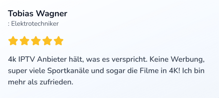 IPTV anbieter testemonial